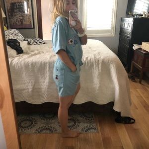 Vintage 80s romper with added patches